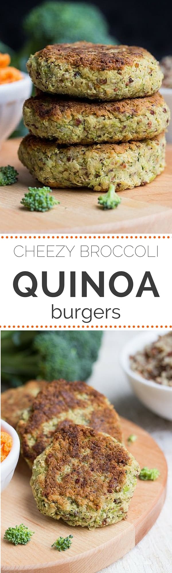 Cheezy Broccoli Quinoa Burgers