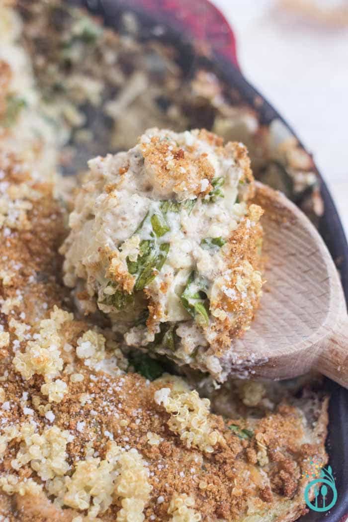 One Pan SpinachArtichoke Quinoa Casserole Simply Quinoa