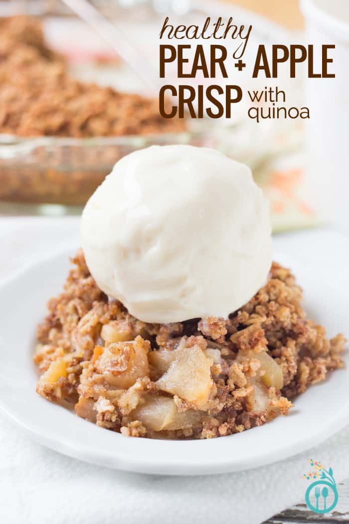 Healthy Quinoa Apple Crisp - a lightened up version of a favorite dessert