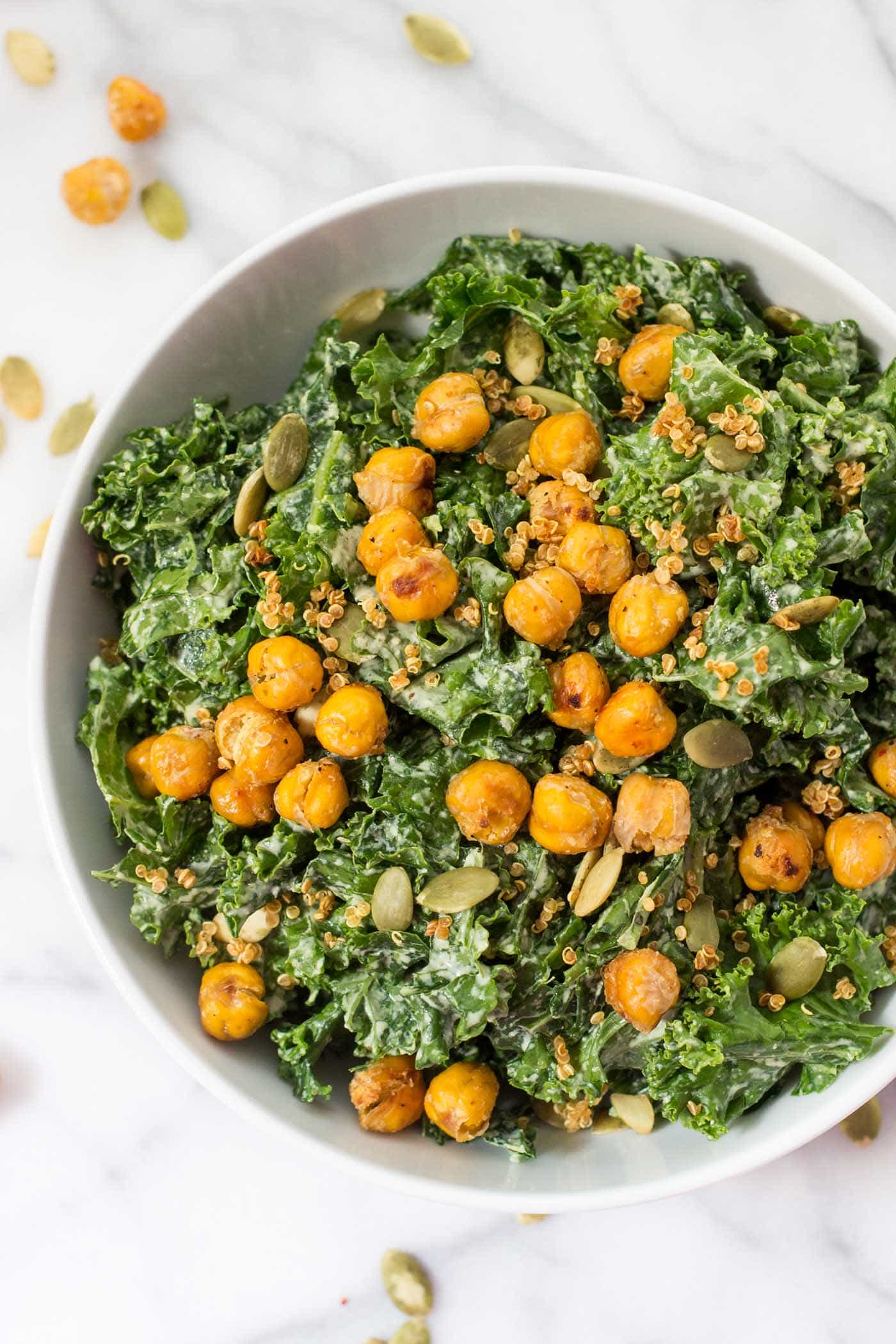 Vegan Kale Caesar Salad Recipe - Simply Quinoa