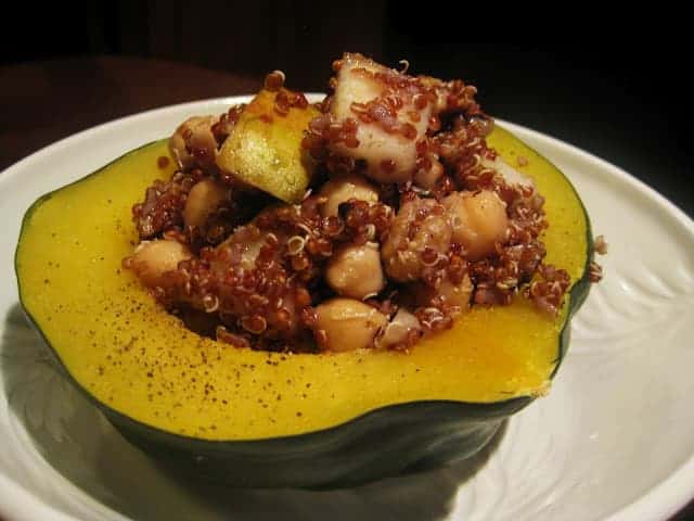Quinoa & Pear Stuffed Acorn Squash