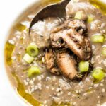 This CREAMY White Bean & Mushroom Soup is super easy to make, healthy and hearty! [vegan]