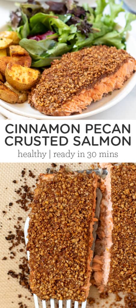 Cinnamon Pecan Crusted Salmon