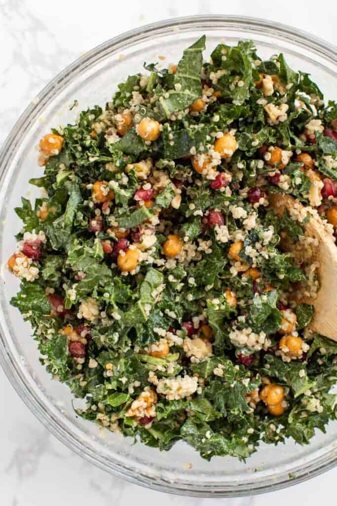 Kale Quinoa Salad with Pomegranate [Vegan & GF] - Simply Quinoa