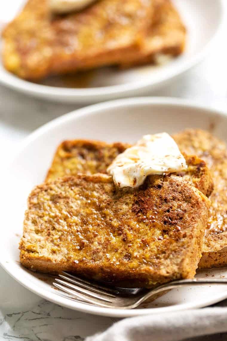 Healthy Cornbread French Toast with Pumpkin