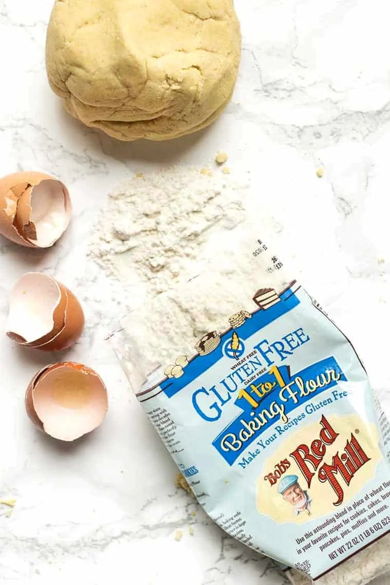 Ingredients for making gluten free ravioli. 