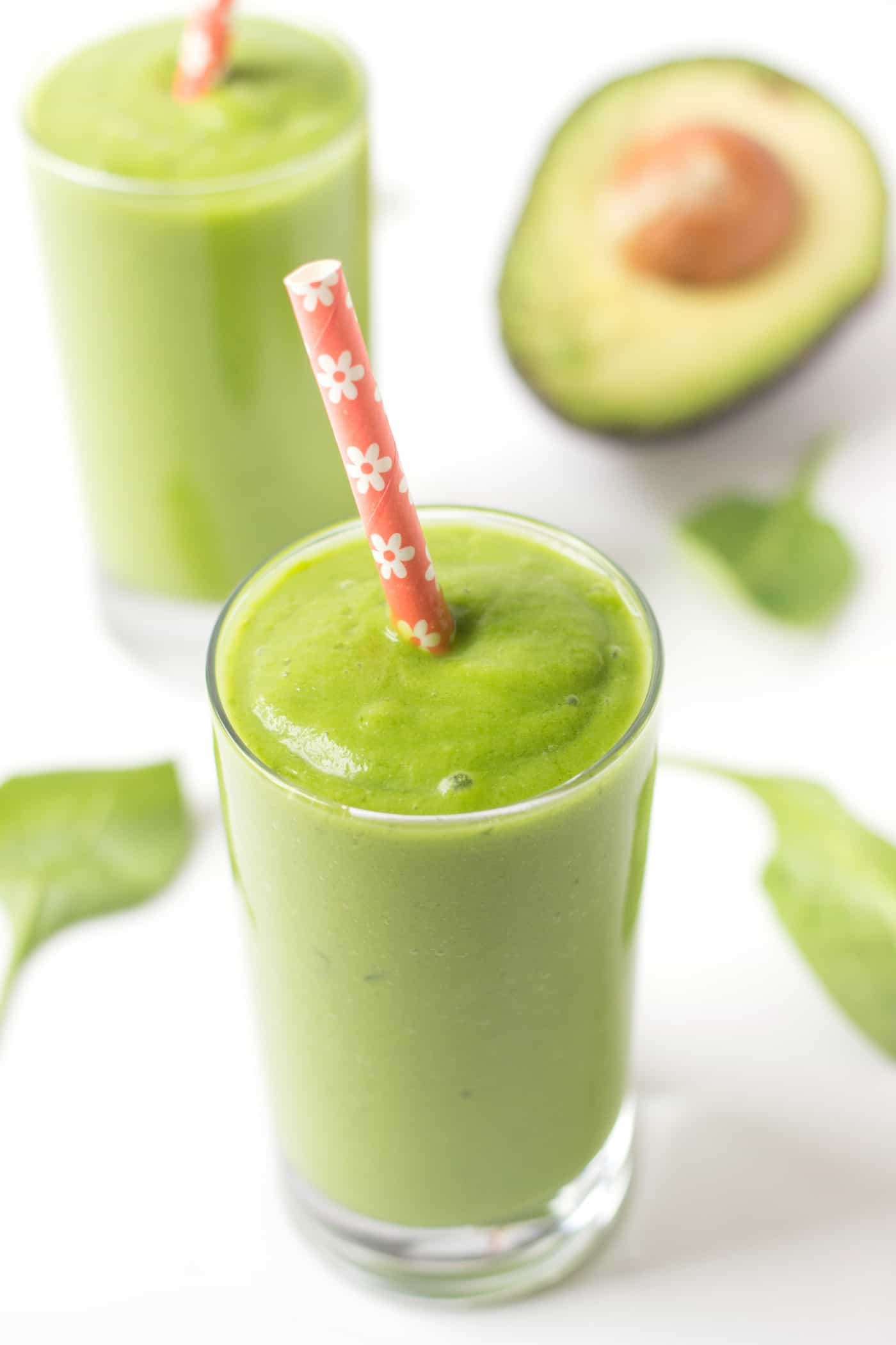 Alyssa's Favorite Green Smoothie with greens, avocado and SO much goodness!