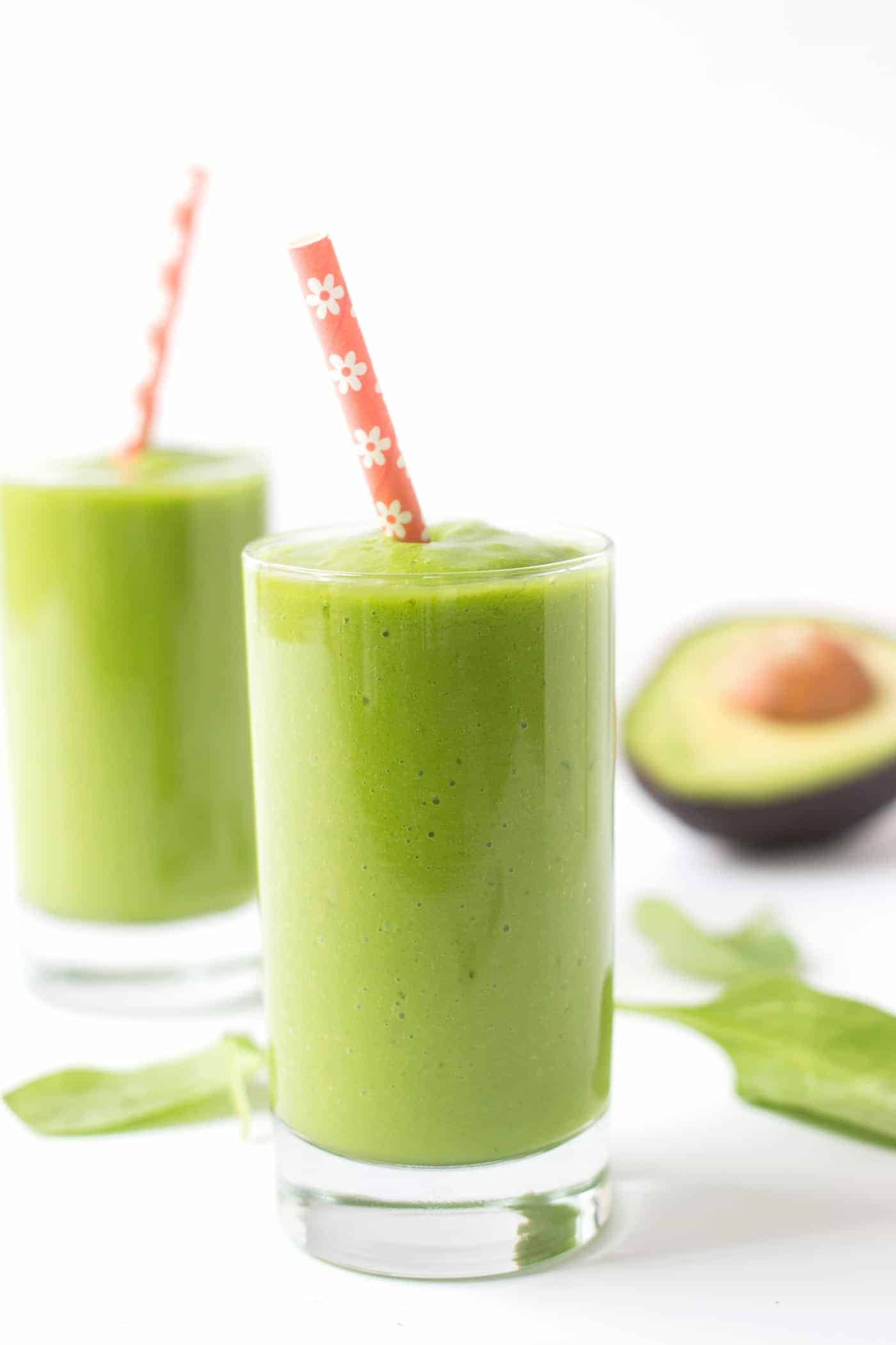 Alyssa's Favorite Green Smoothie with greens, avocado and SO much goodness!