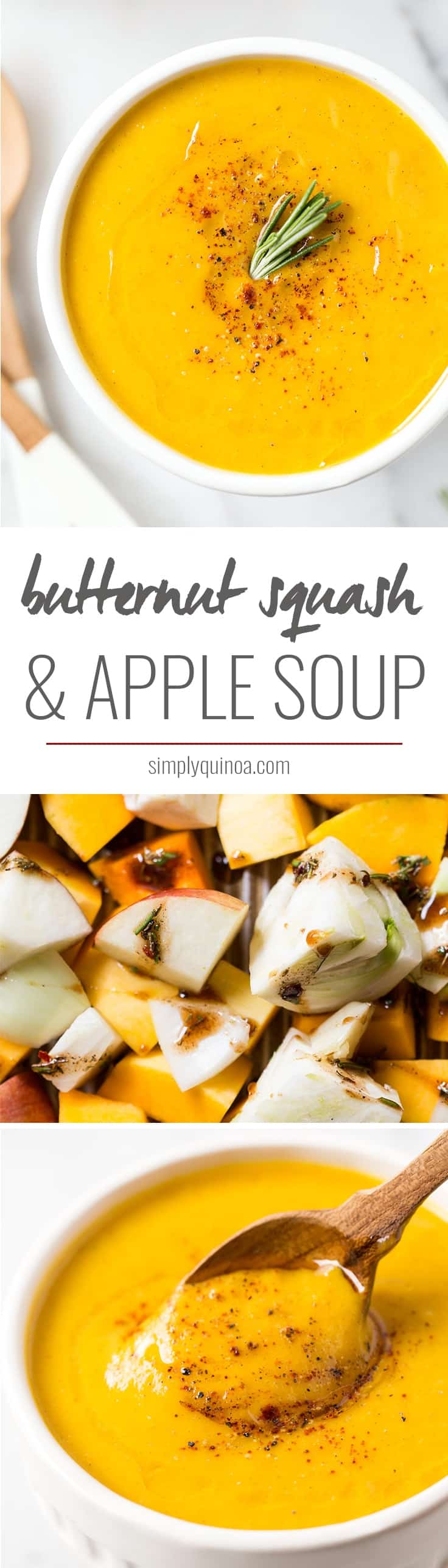 BUTTERNUT SQUASH & APPLE SOUP with roasted fennel and garlic...plus a new way to make soup that adds tons of flavor AND saves time!