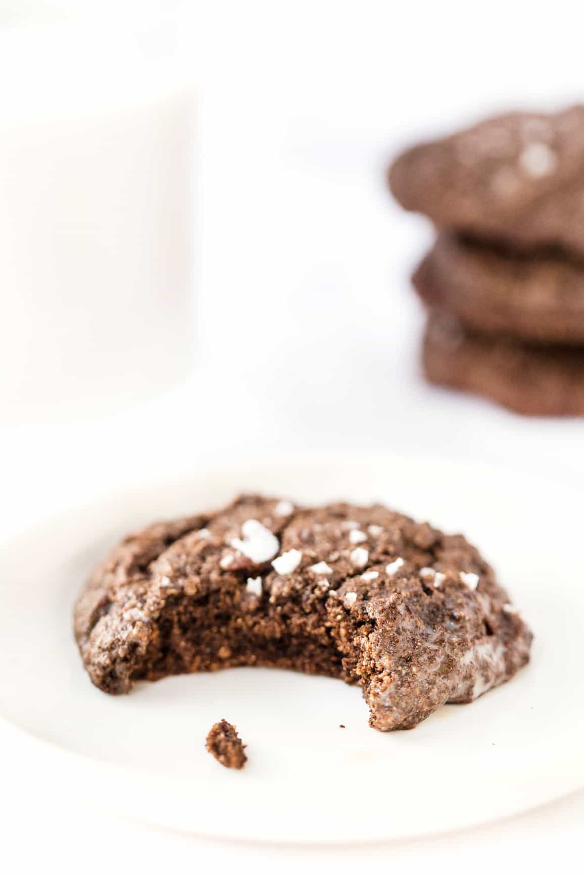 healthy double chocolate quinoa cookies with buckwheat flour