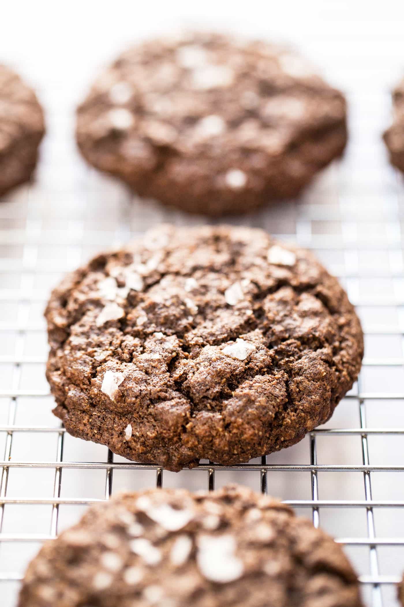 healthy double dark chocolate quinoa cookies made with buckwheat flour