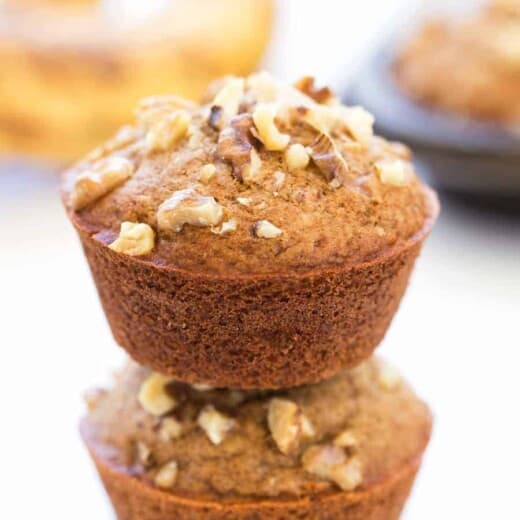 These gluten-free Banana Bread Muffins are soft and fluffy, making the PERFECT morning treat!