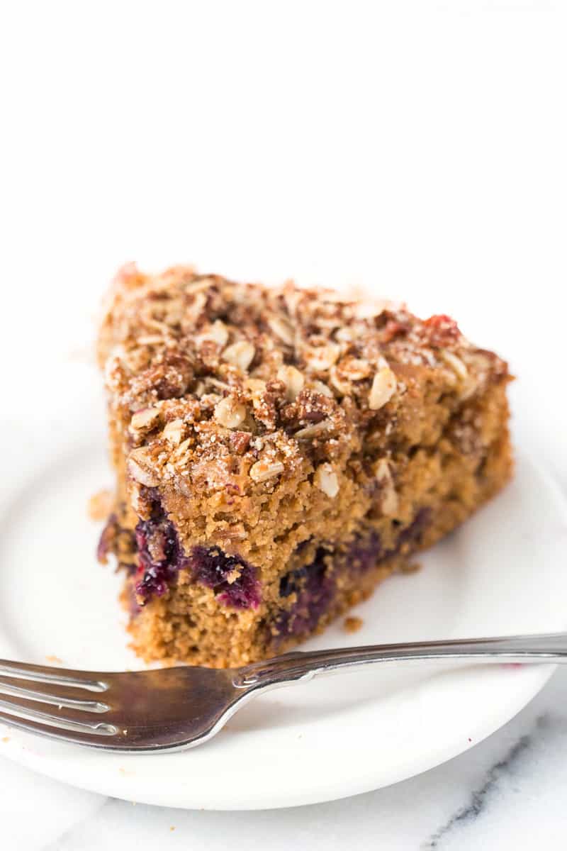 Try this Gluten-Free Lemon Blueberry Coffee Cake for breakfast! It's HEALTHY, easy to make and tastes AMAZING!