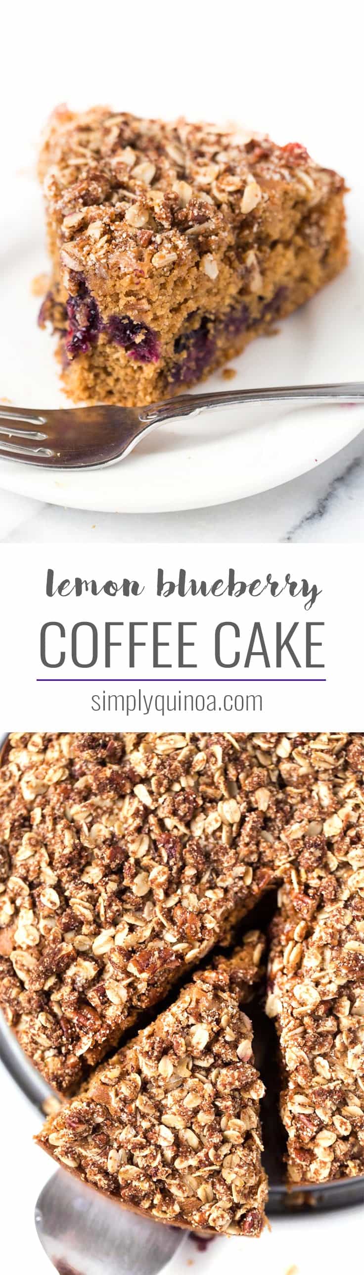 Try this Gluten-Free Lemon Blueberry Coffee Cake for breakfast! It's HEALTHY, easy to make and tastes AMAZING!