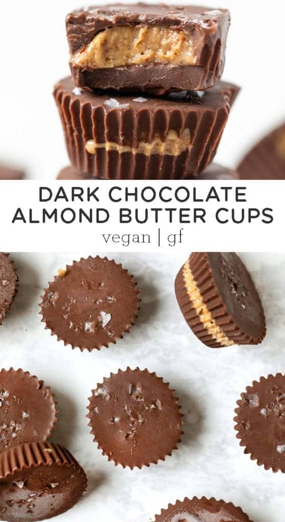 dark chocolate almond butter cups