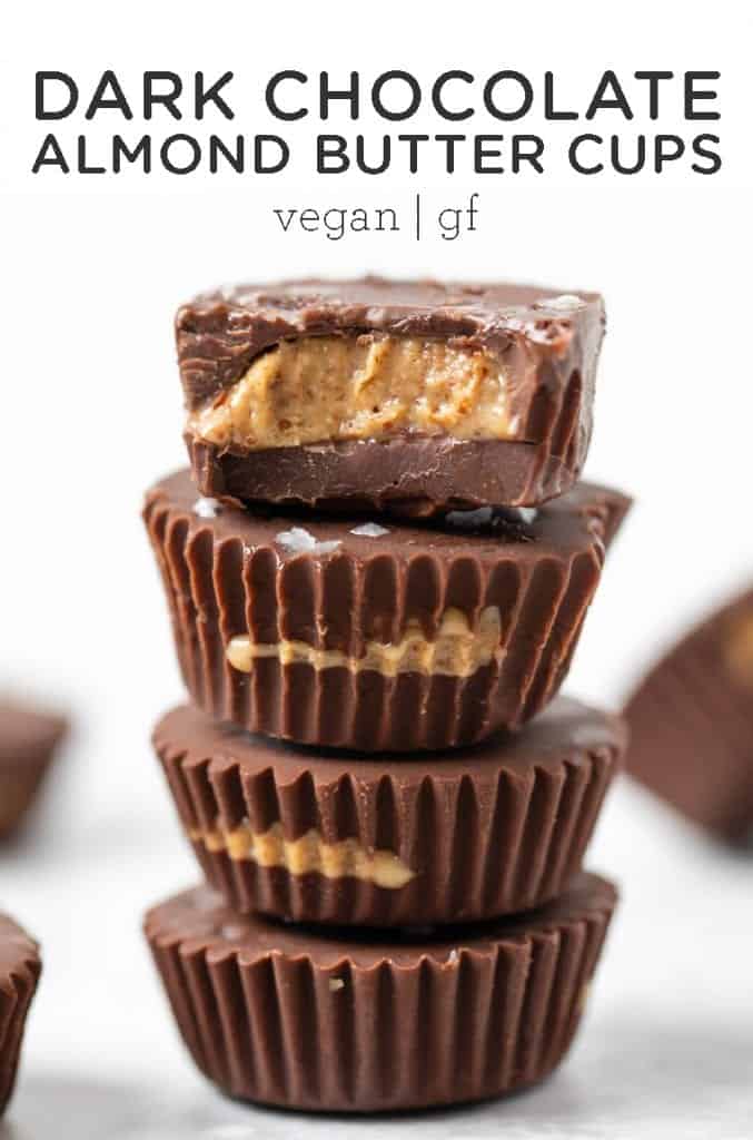 dark chocolate almond butter cups