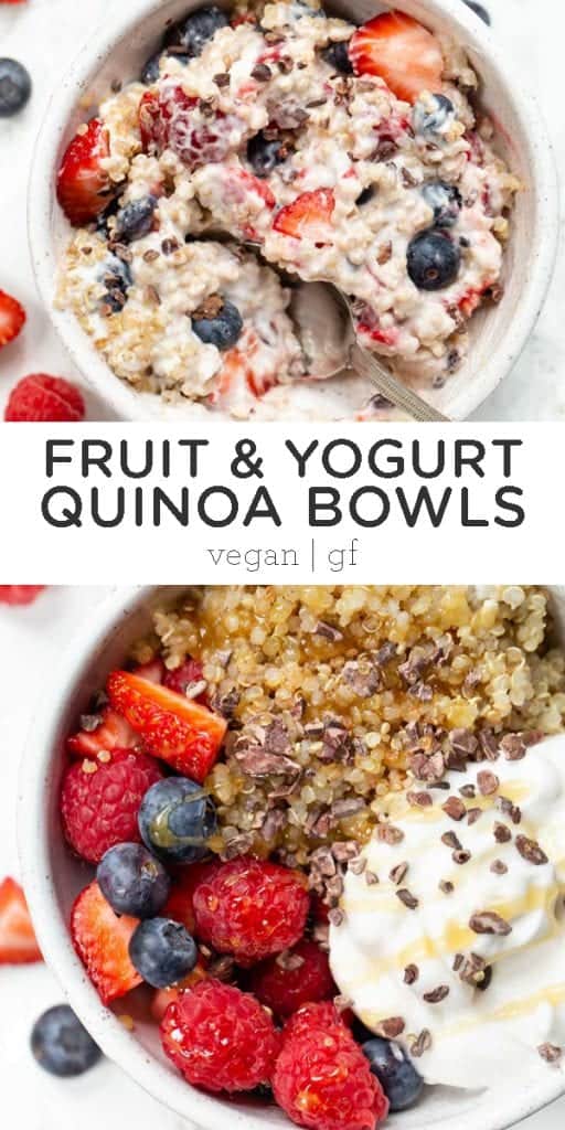 fruit & yogurt quinoa bowls