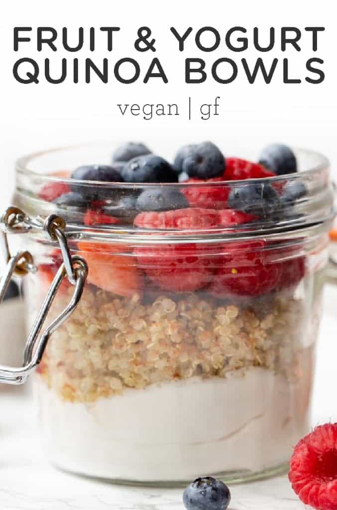 fruit & yogurt quinoa bowls