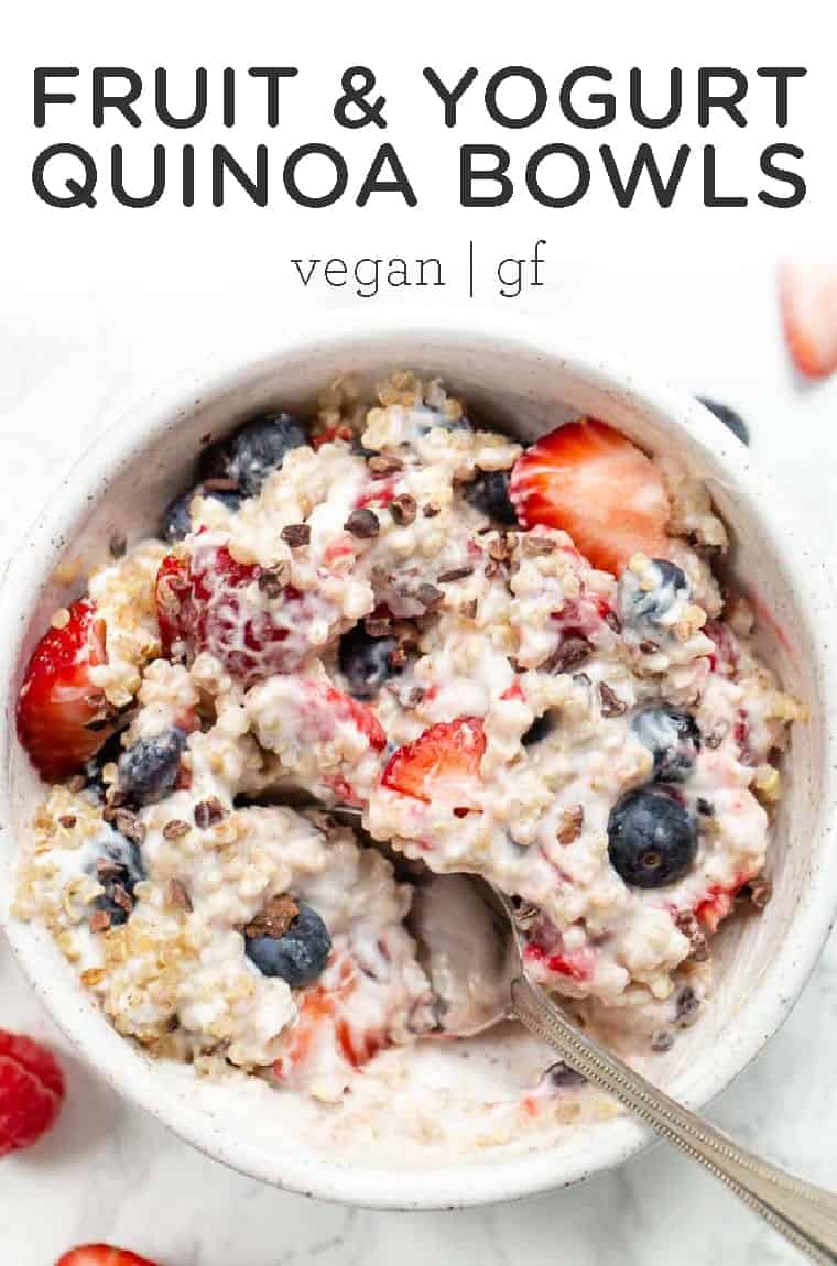 fruit & yogurt quinoa bowls