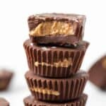 Bite of Dark Chocolate Almond Butter Cup