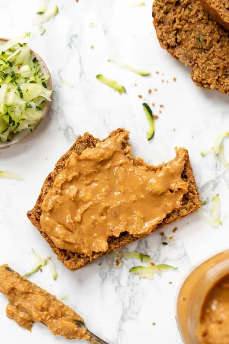 Gluten Free Zucchini Bread with Peanut Butter