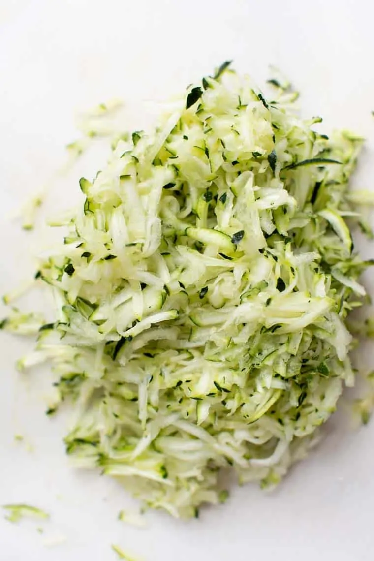 Shredded zucchini.
