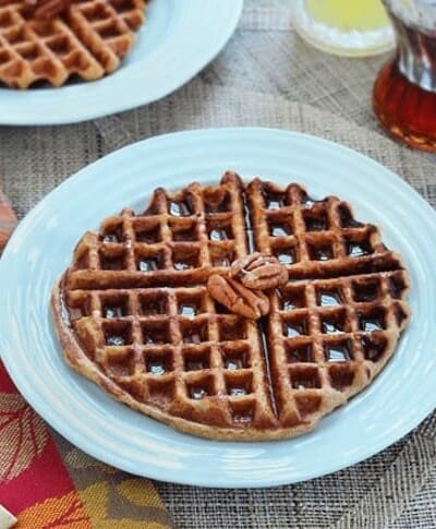 Sweet Potato + Pineapple Quinoa Waffles (gluten-free)