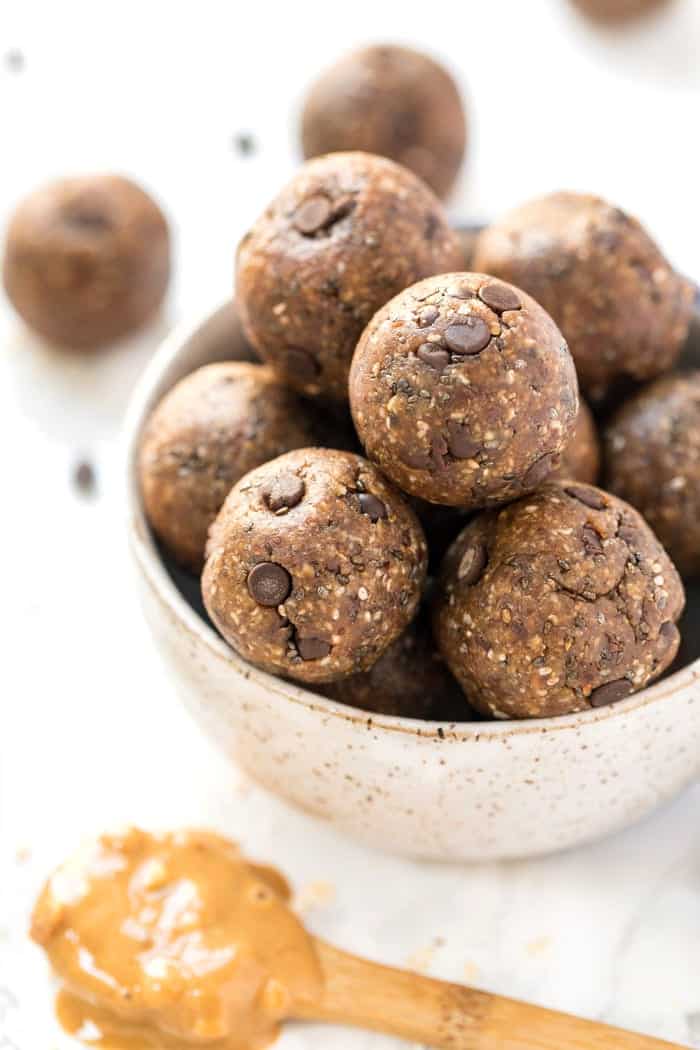 Chocolate Chip Peanut Butter Energy Balls Simply Quinoa