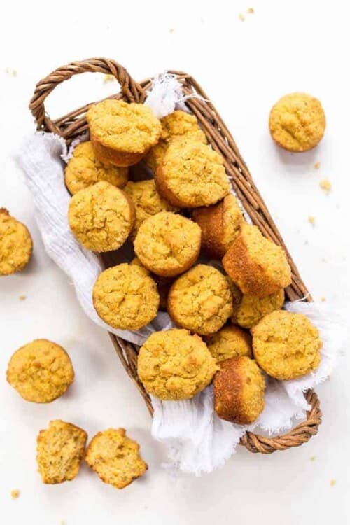 Mini Pumpkin Muffins made from Cornmeal