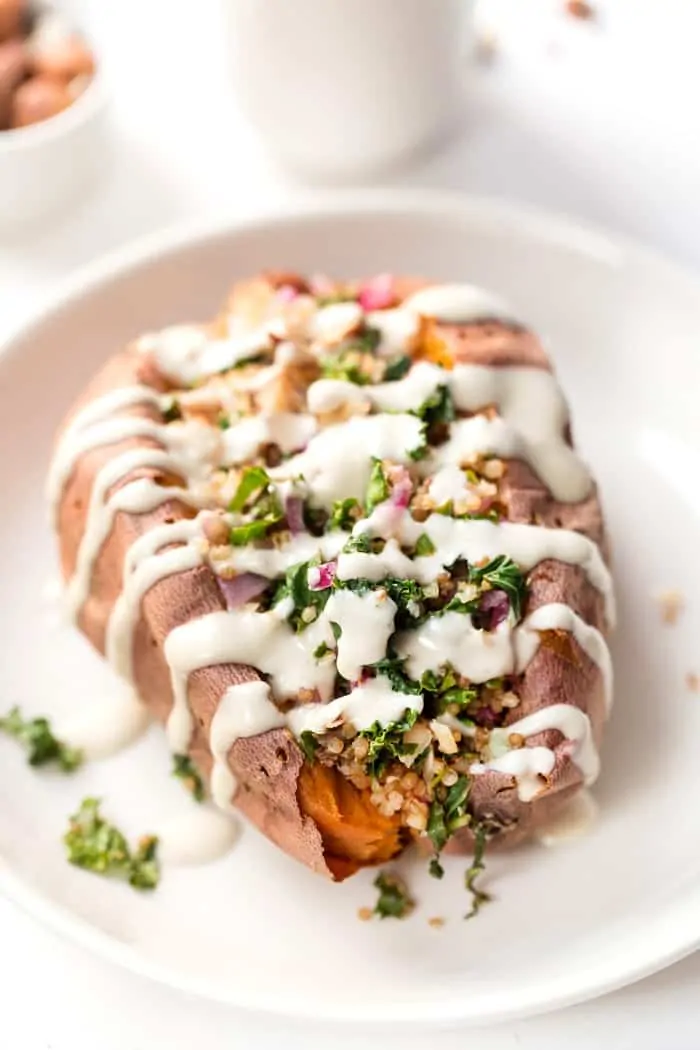 how to make quinoa stuffed sweet potatoes