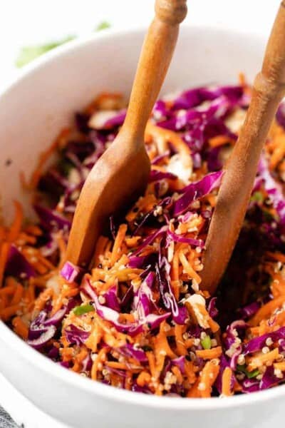 Healthy Carrot Slaw with Sesame Dressing