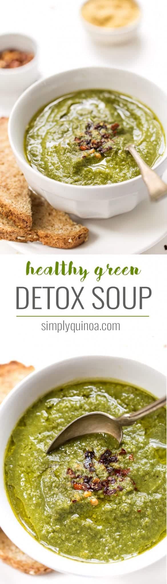 Super Healthy Green Detox Soup Simply Quinoa