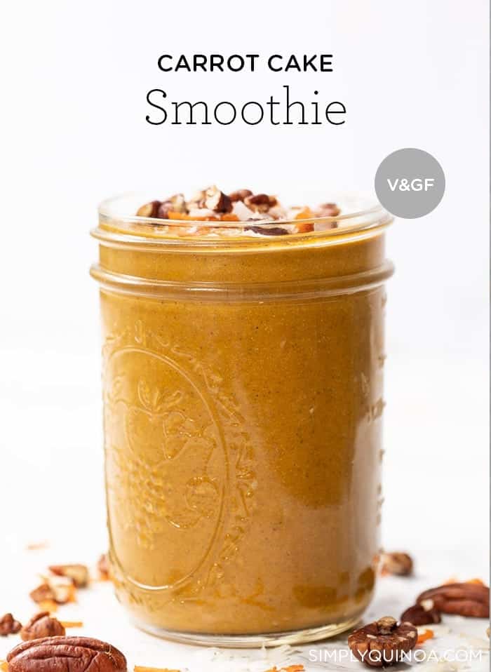 Easy Carrot Cake Smoothie with Zucchini