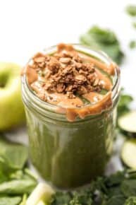 green apple smoothie with hidden veggies