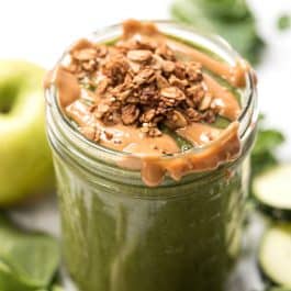 green apple smoothie with hidden veggies