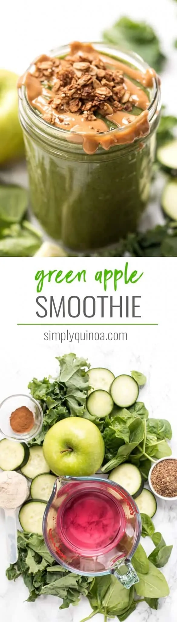 green apple smoothie recipe with protein and fiber