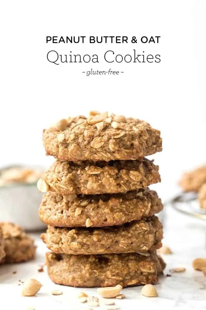 Peanut Butter Quinoa Cookies with Oat Flour
