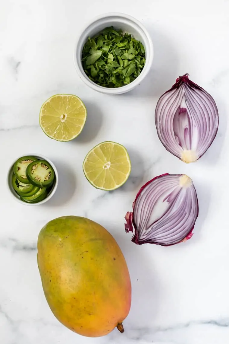 Ingredients for Spicy Mango Salsa