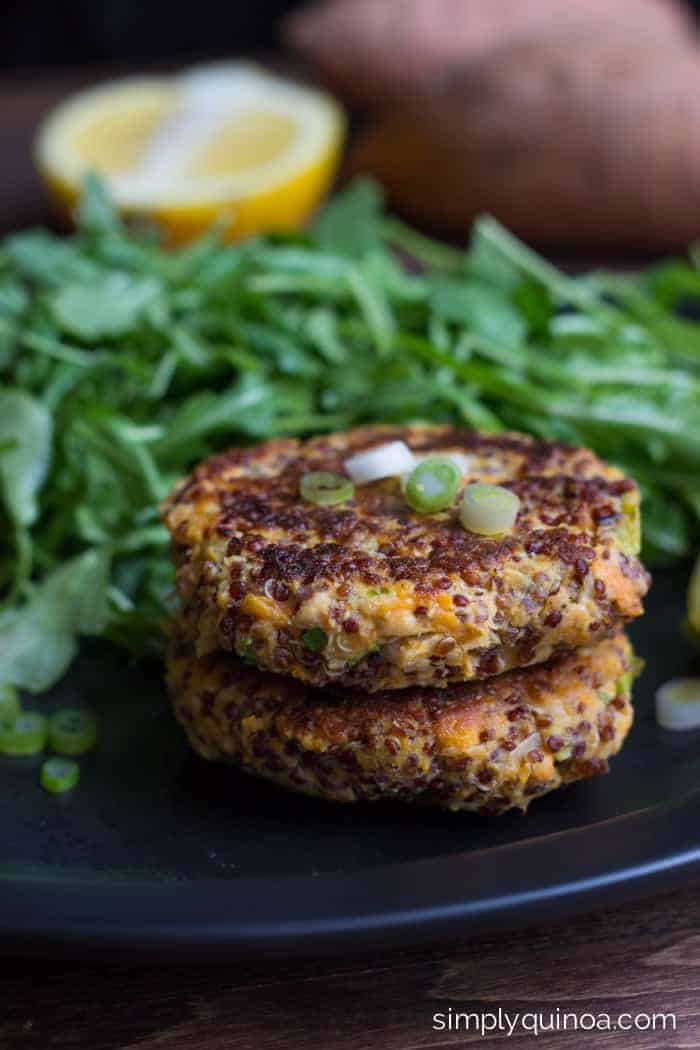 Clean Eating Sweet Potato Salmon Burgers - they're quick, easy and couldn't be more delicious! [gluten-free]