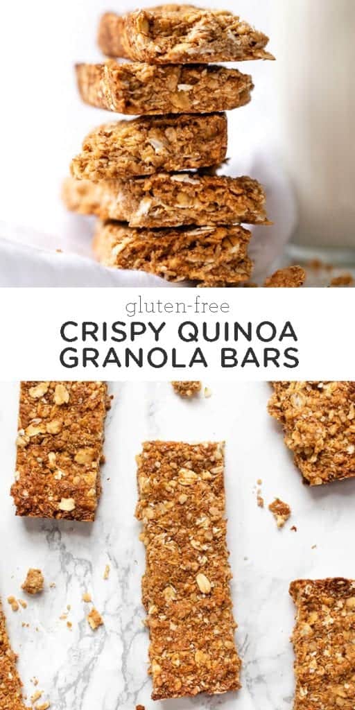 crispy quinoa granola bars
