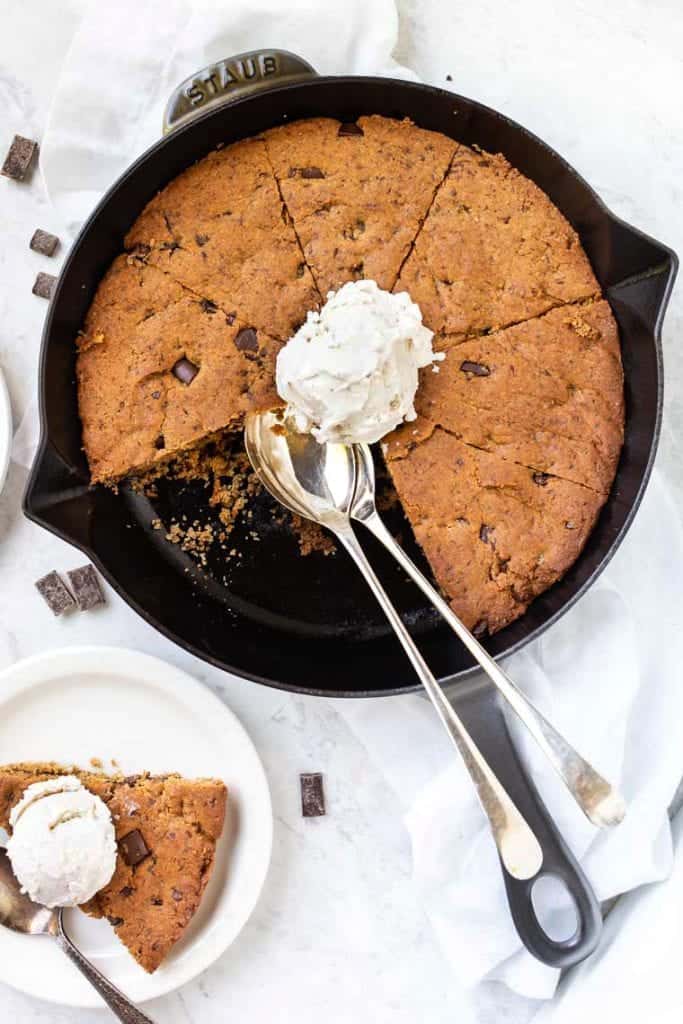 Healthy Gluten Free Skillet Cookie