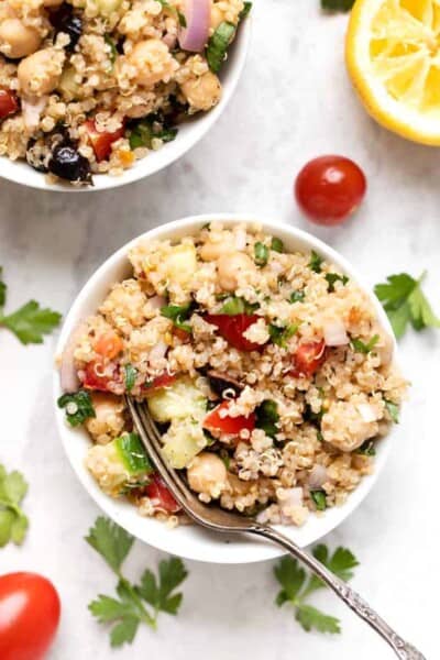Greek Quinoa Salad Vegan