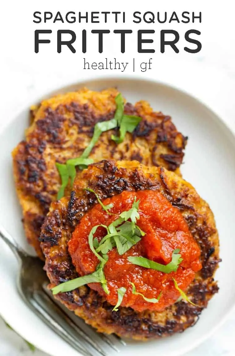 Title image for Spaghetti Squash Fritters.