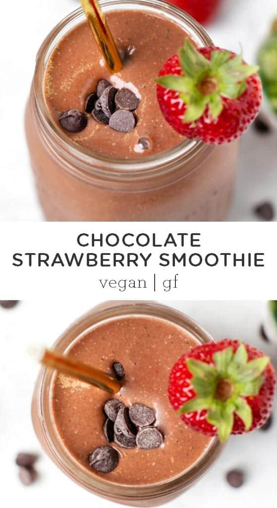 Healthy Chocolate Strawberry Smoothie