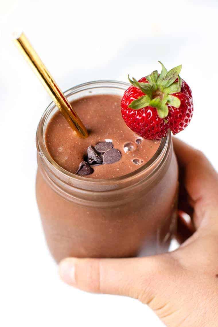 Chocolate Covered Strawberry Smoothie -