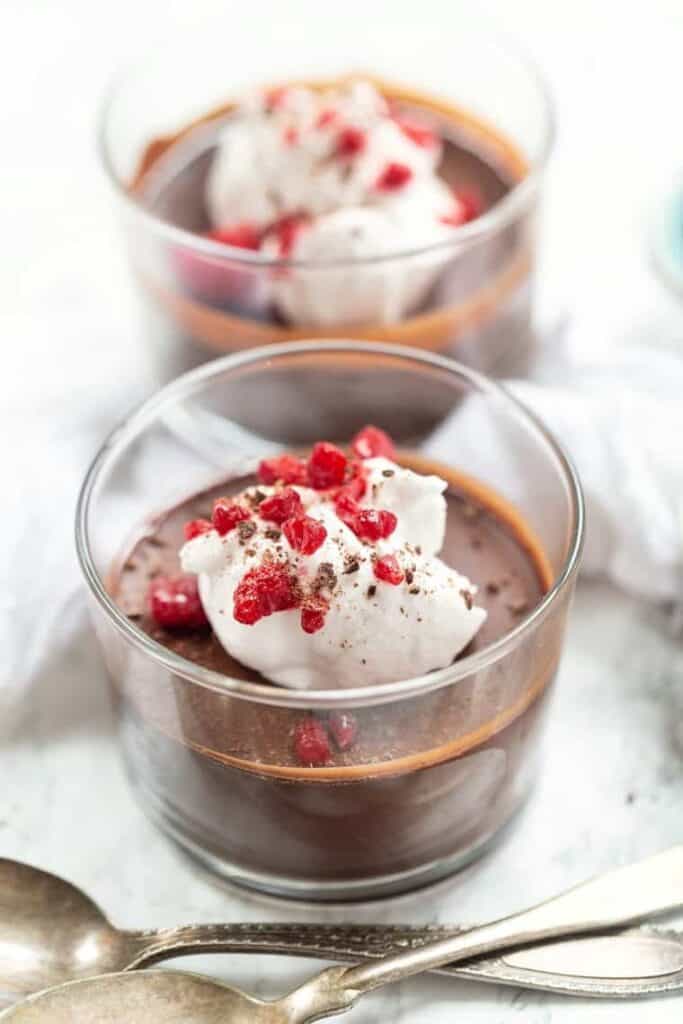 DairyFree Chocolate Mousse with Quinoa Topping
