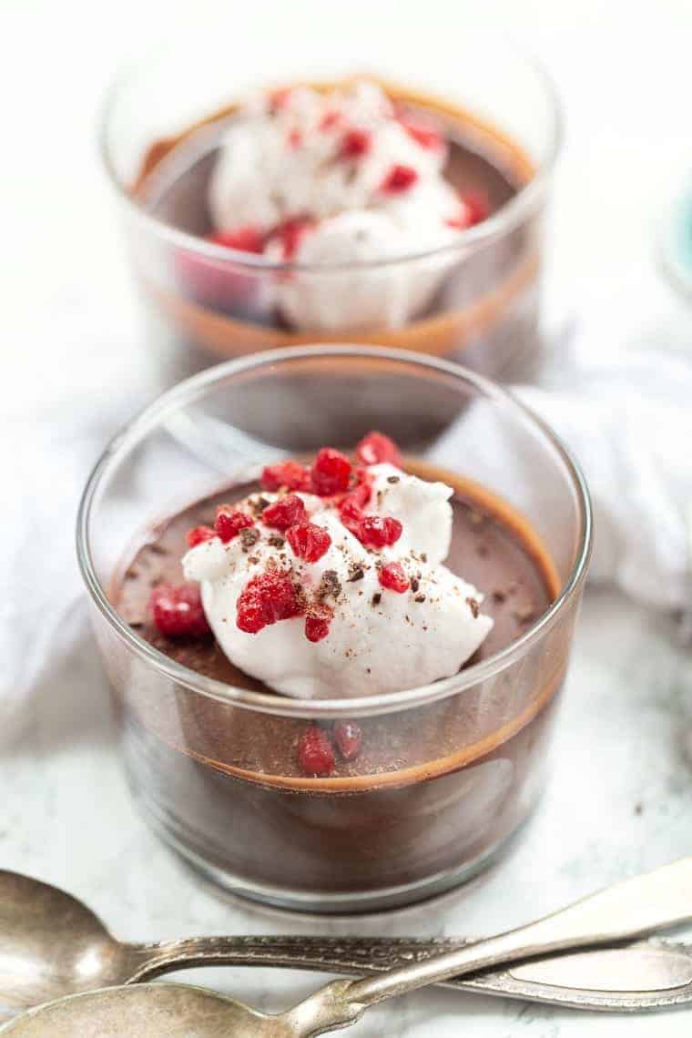 Dairy Free Chocolate Mousse With Quinoa Topping