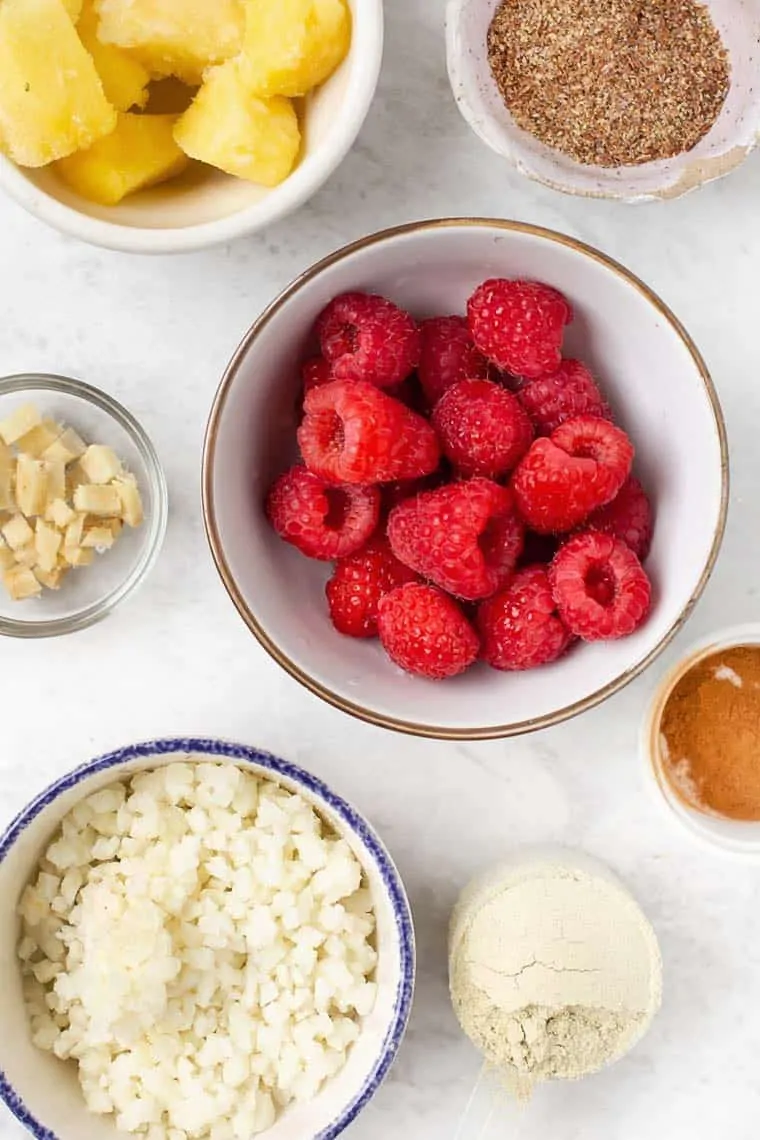 Raspberry Smoothie Ingredients