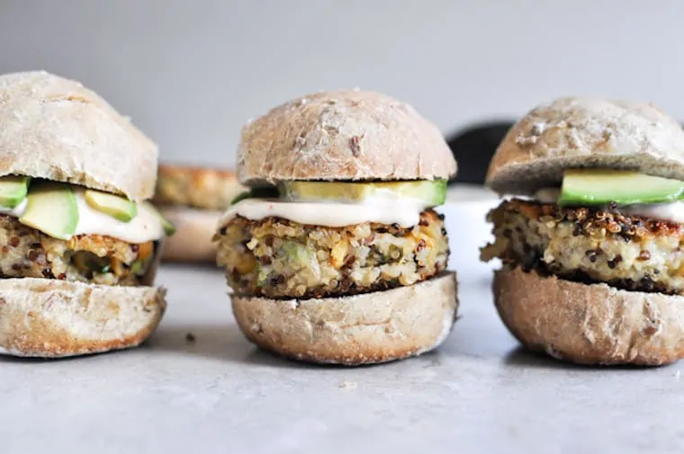 Crispy Quinoa Sliders from How Sweet Eats