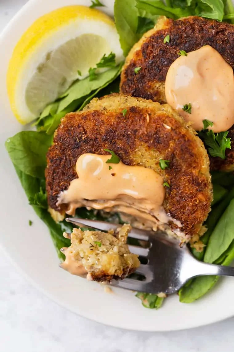 Vegan Crab Cakes with Hearts of Palm